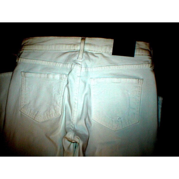 NWT New Womens True Religion USA Halle Jeans Skinny White Mid Designer Patch 26 - Picture 4 of 9